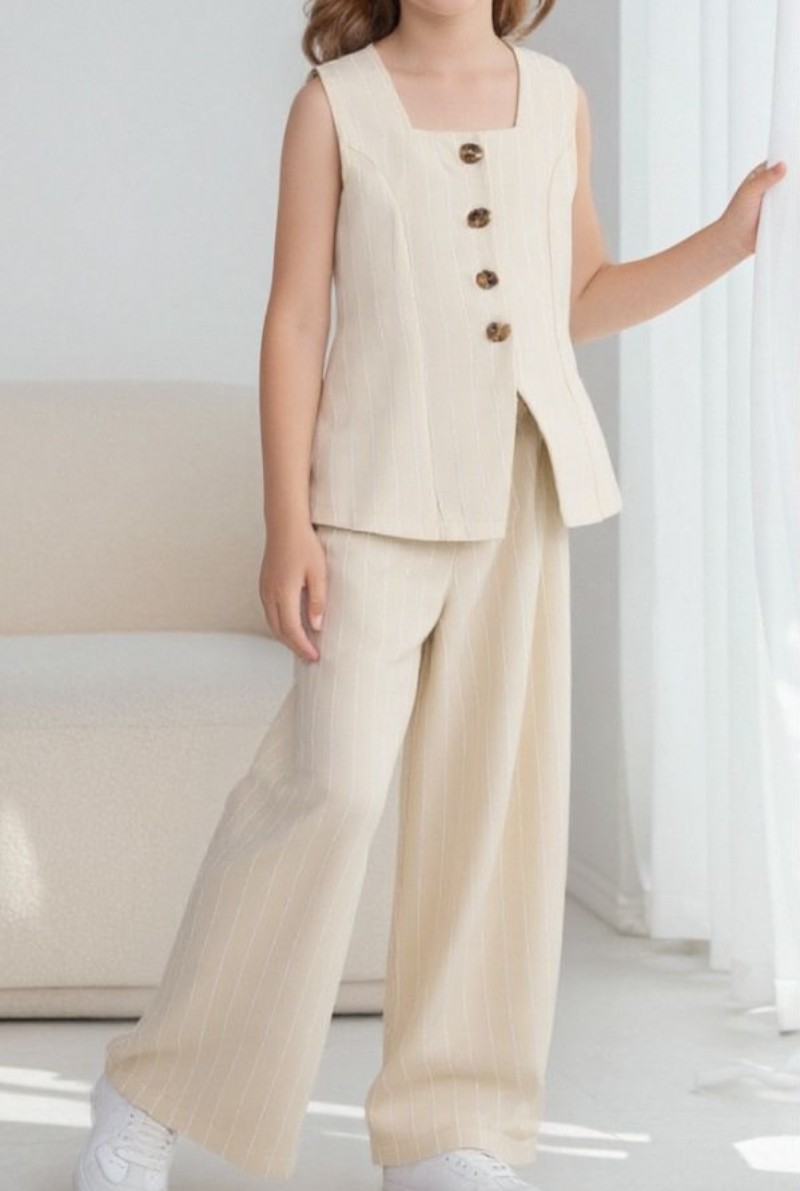 Sleeveless vest with long pants ‌two-piece set kids girls